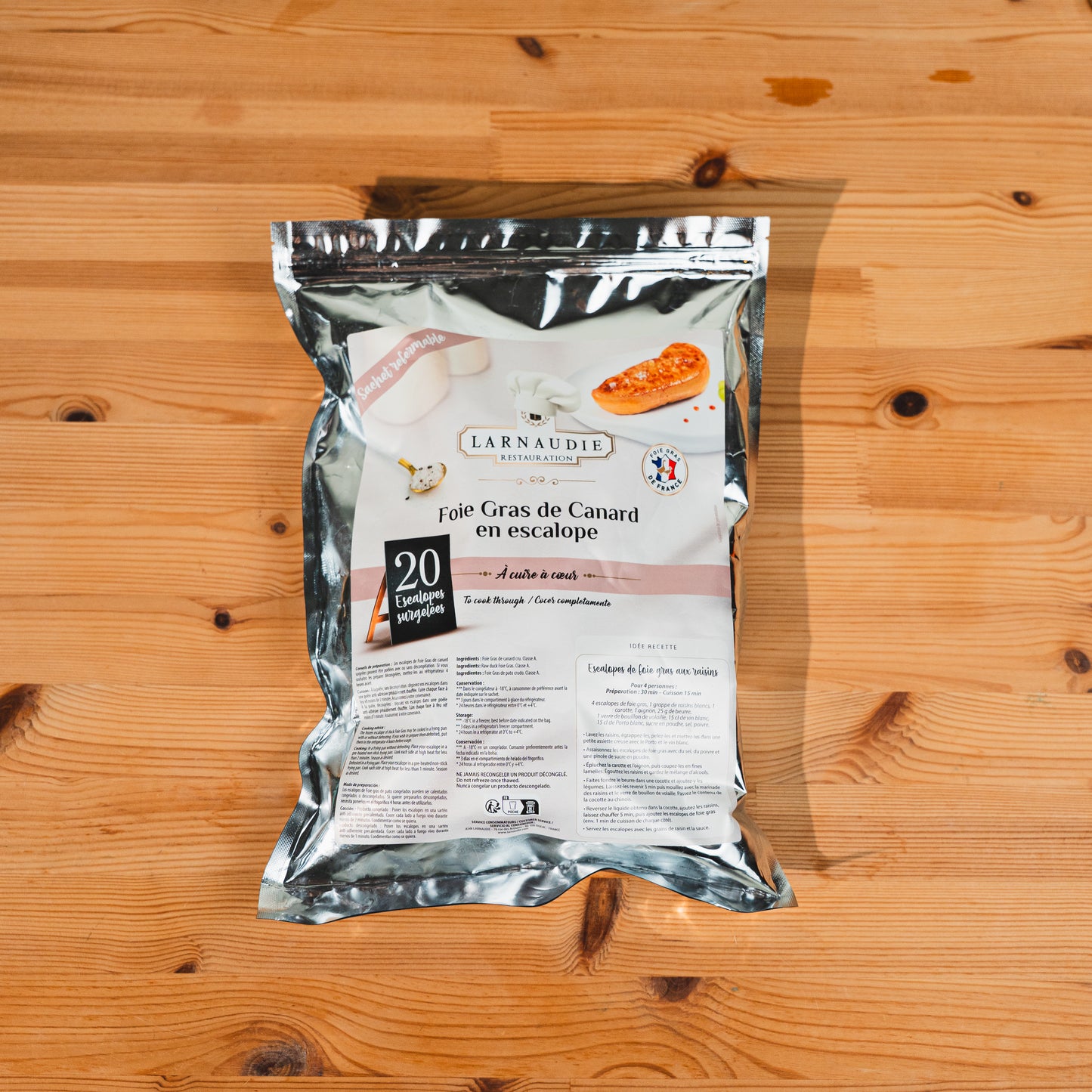 Jean's Larnaudie foie gras de canard en escalope